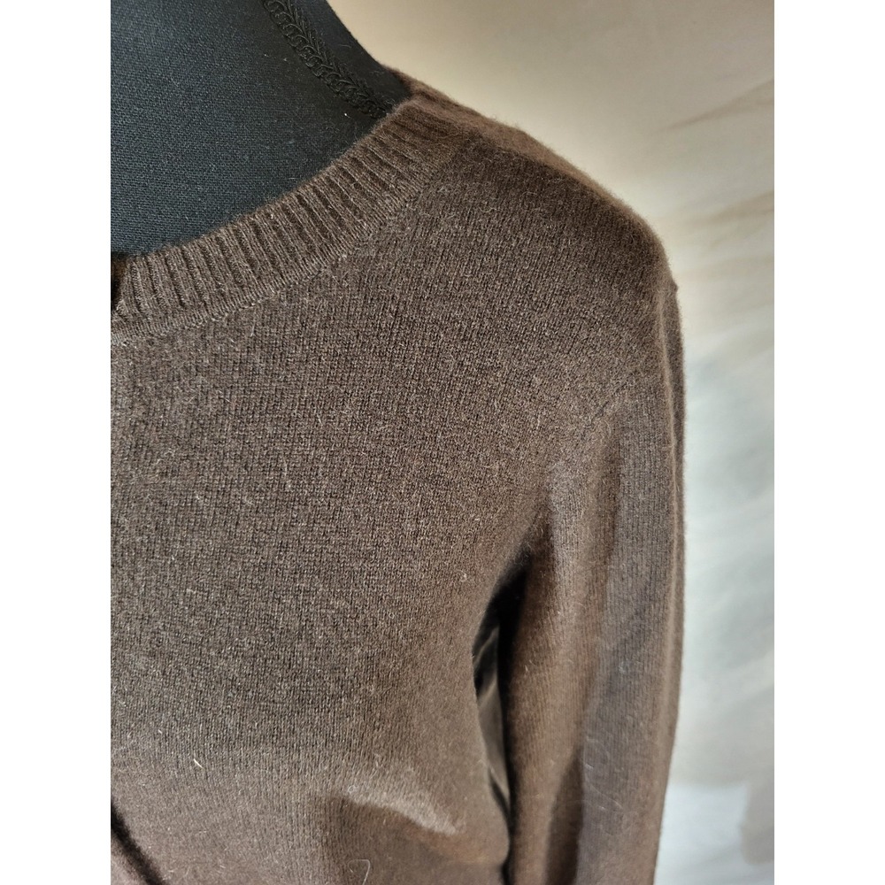 NWT Brown Magaschoni Size Small 100% Cashmere Cardigan Sweater - Picture 2 of 5